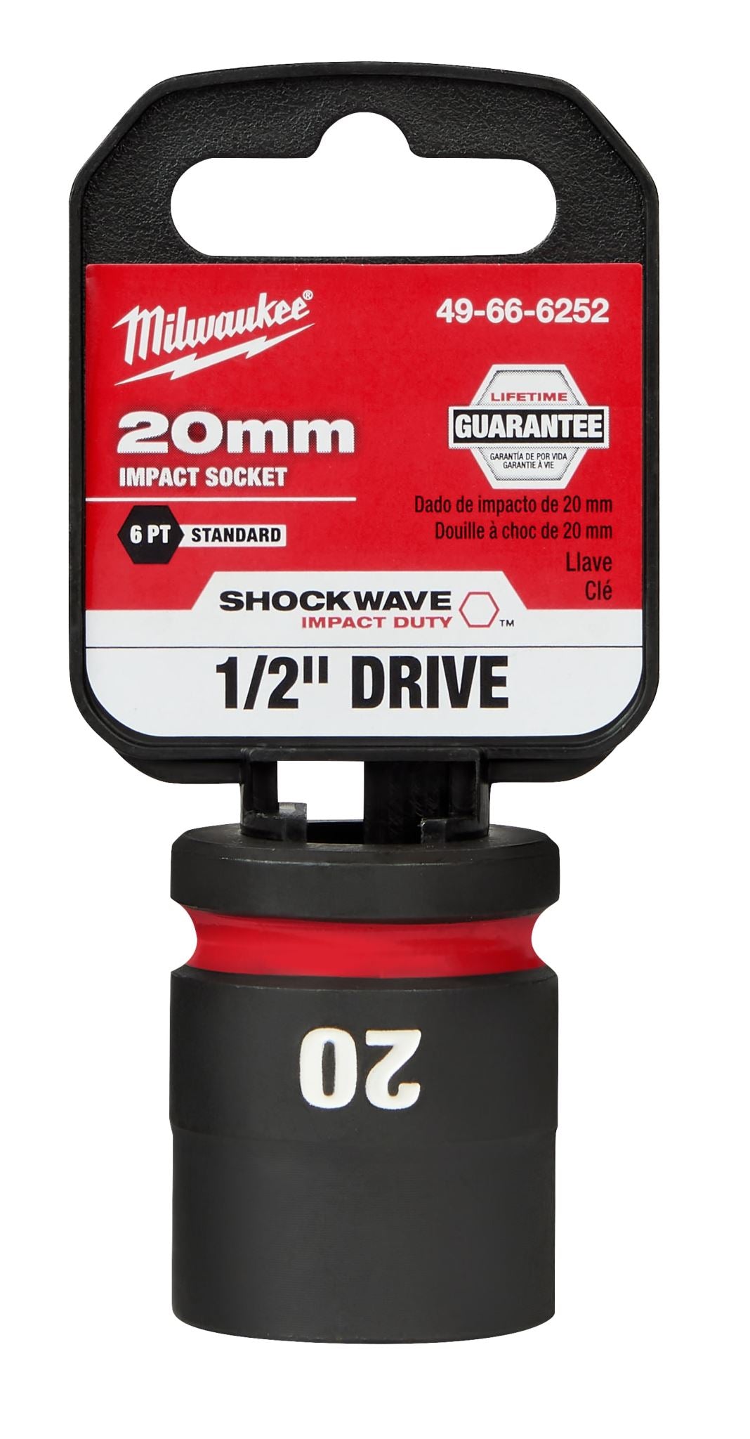 Milwaukee Shockwave Impact Duty Socket 1/2" Drive 20mm