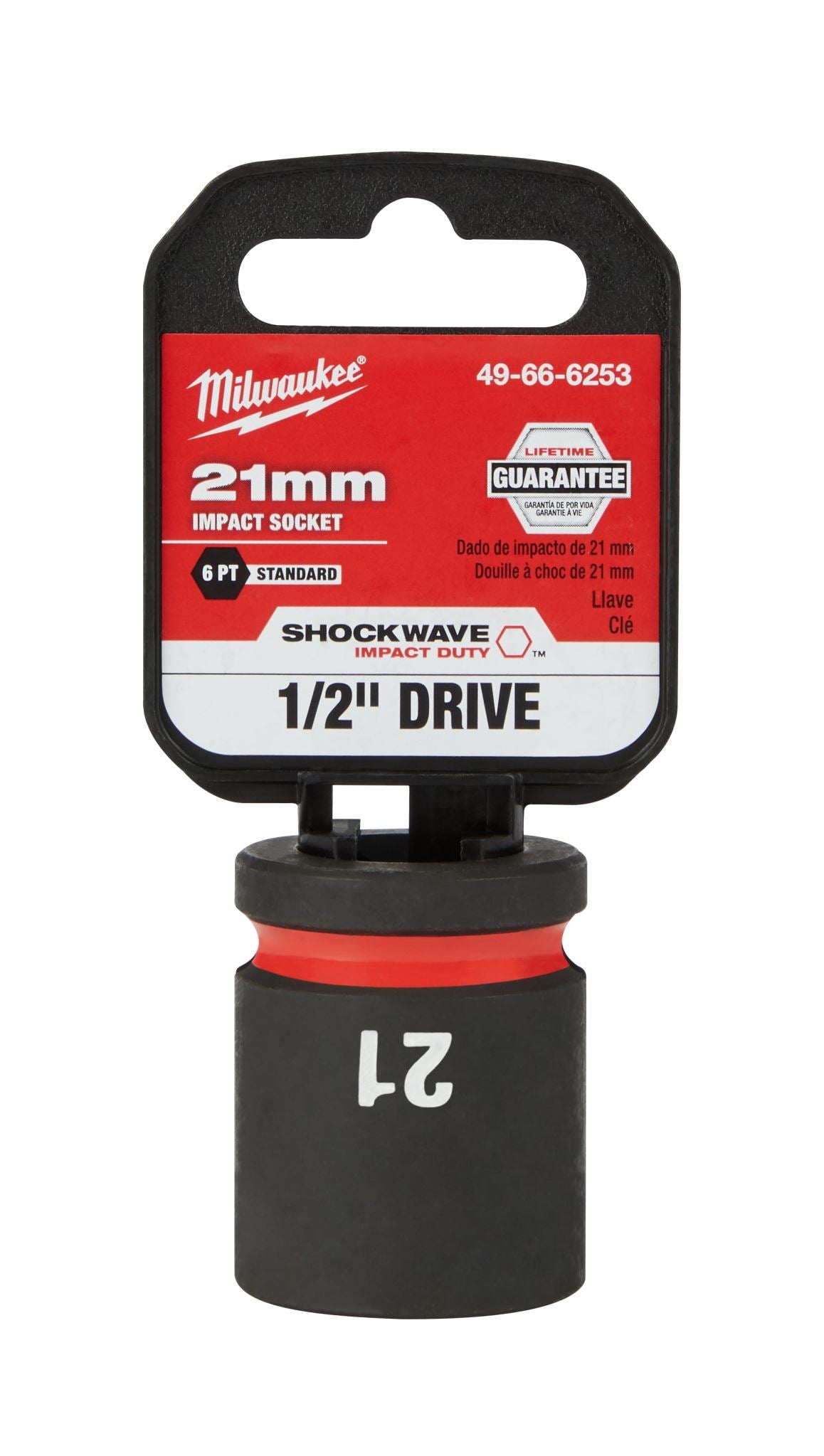 Milwaukee Shockwave Impact Duty Socket 1/2" Drive 21mm