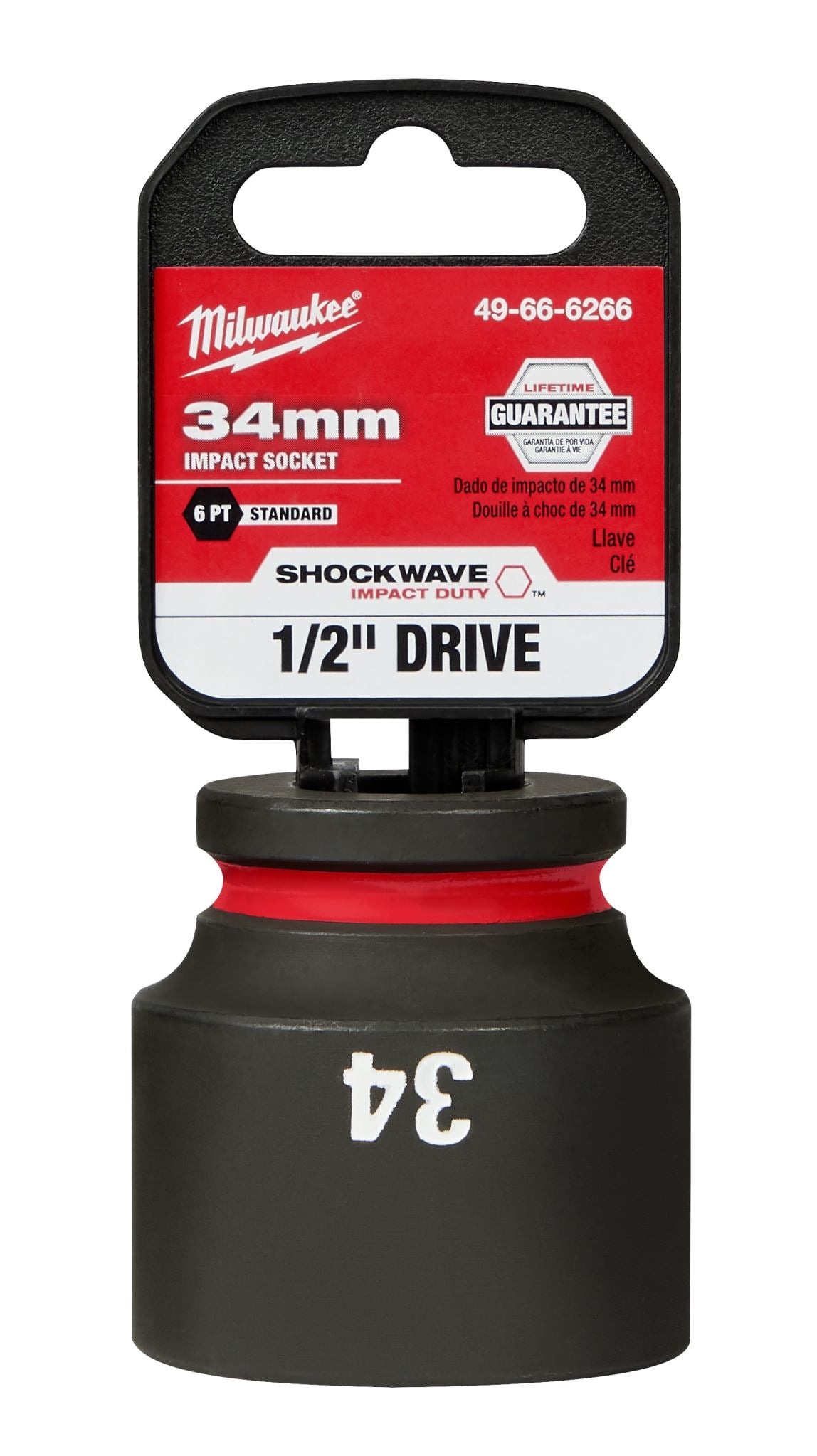 Milwaukee Shockwave Impact Duty Socket 1/2" Drive 34mm
