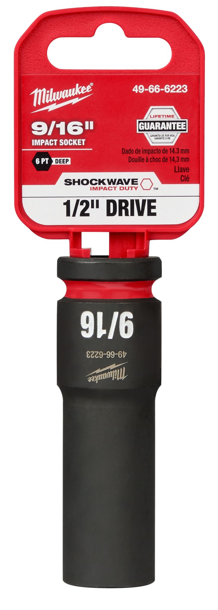 Milwaukee Shockwave Deep Impact Duty Socket 1/2"Dr 9/16"