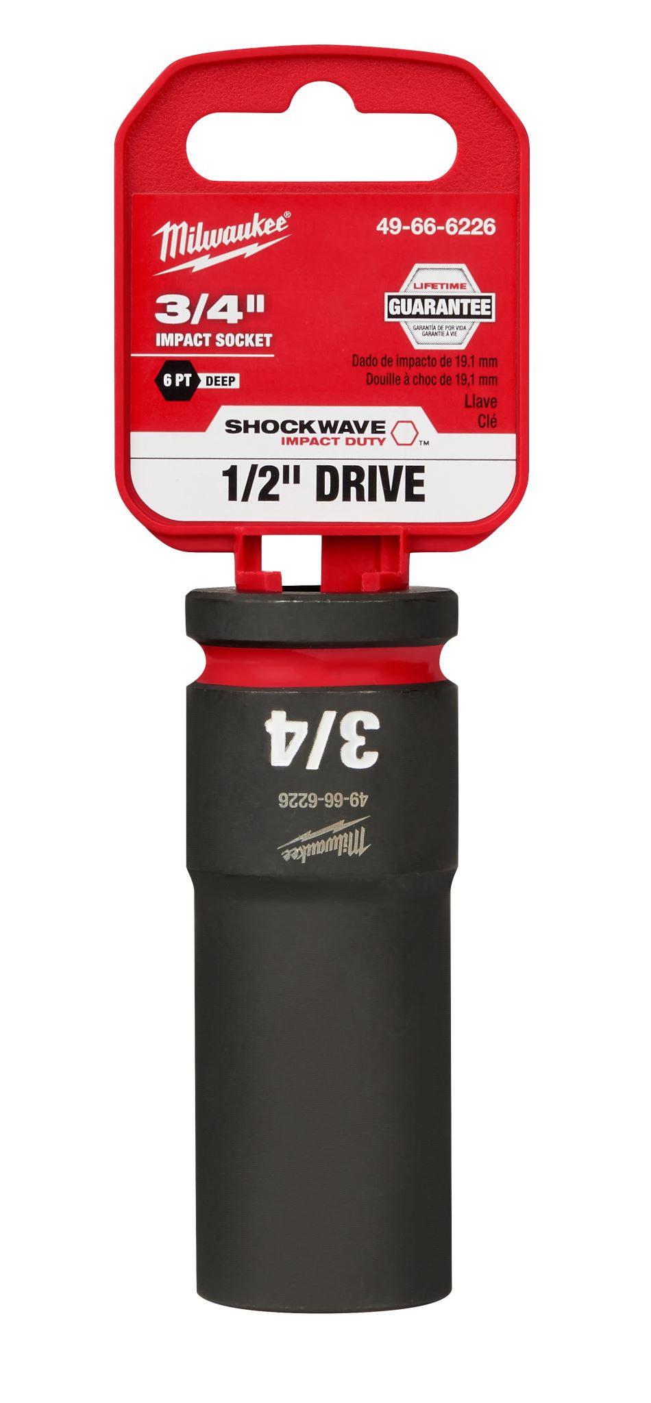 Milwaukee Shockwave Deep Impact Duty Socket 1/2"Dr 3/4"