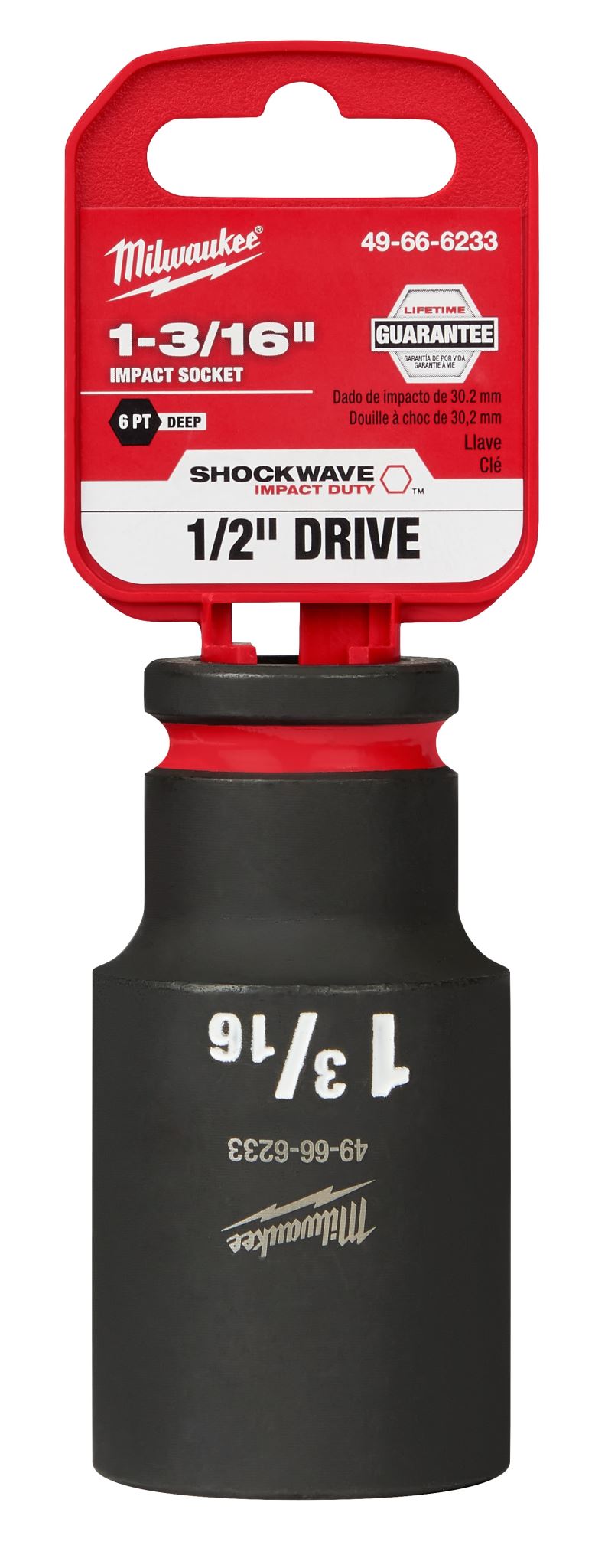 Milwaukee Shockwave Deep Impact Duty Socket 1/2"Dr 1-3/16"