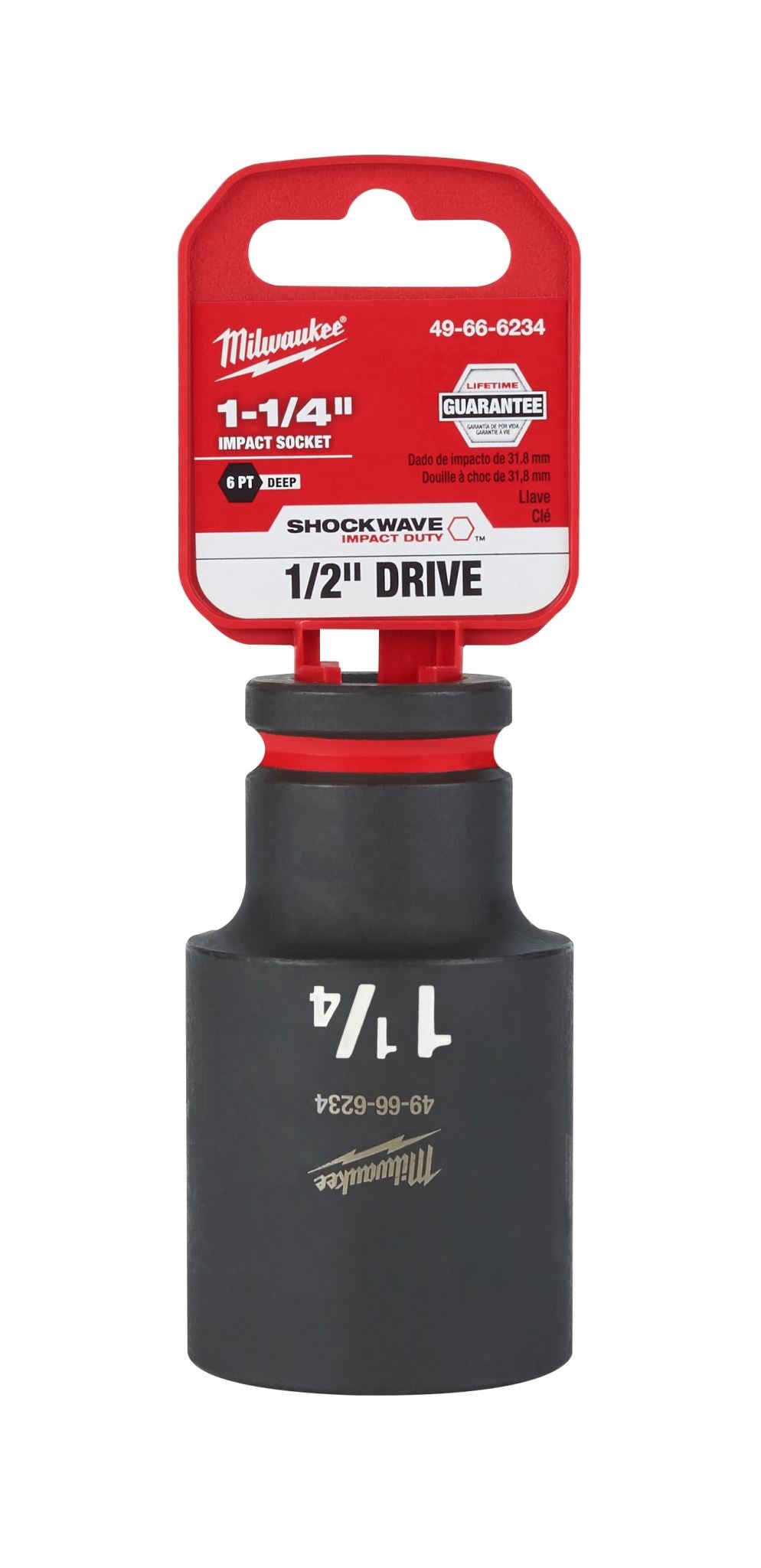 Milwaukee Shockwave Deep Impact Duty Socket 1/2"Dr 1-1/4"