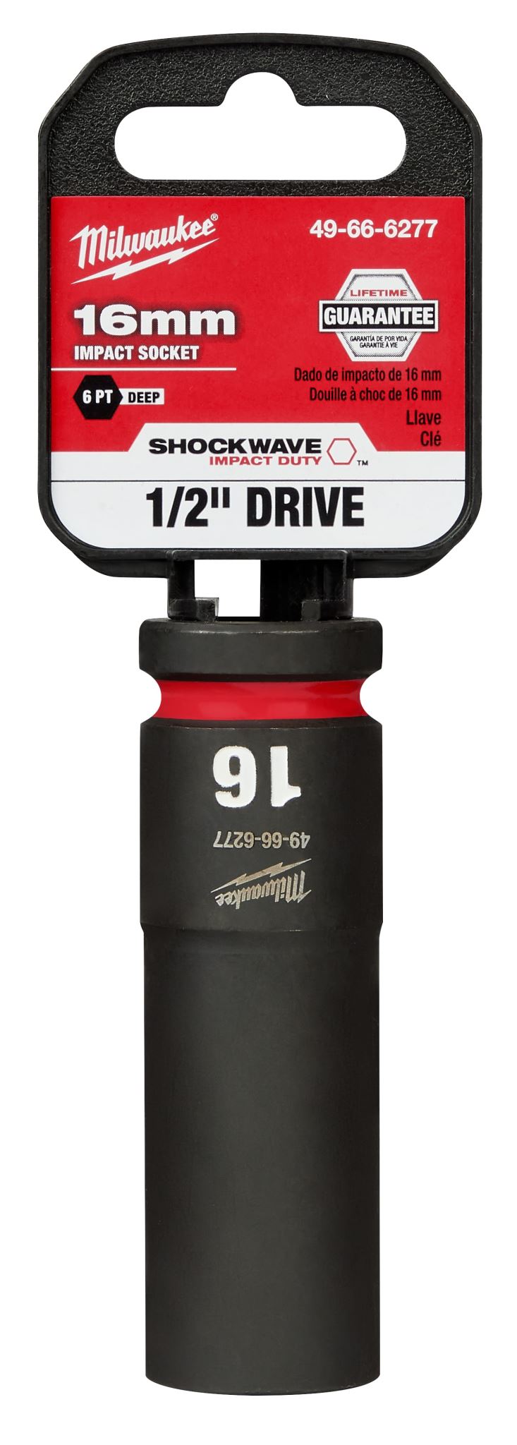 Milwaukee Shockwave Deep Impact Duty Socket 1/2"Dr 16mm