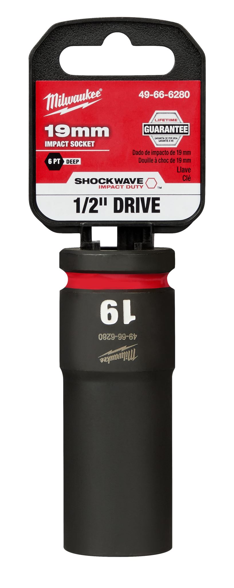 Milwaukee Shockwave Deep Impact Duty Socket 1/2"Dr 19mm