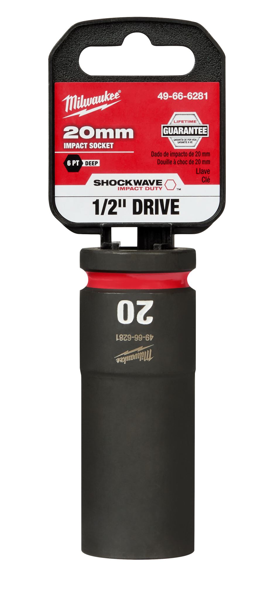 Milwaukee Shockwave Deep Impact Duty Socket 1/2"Dr 20mm