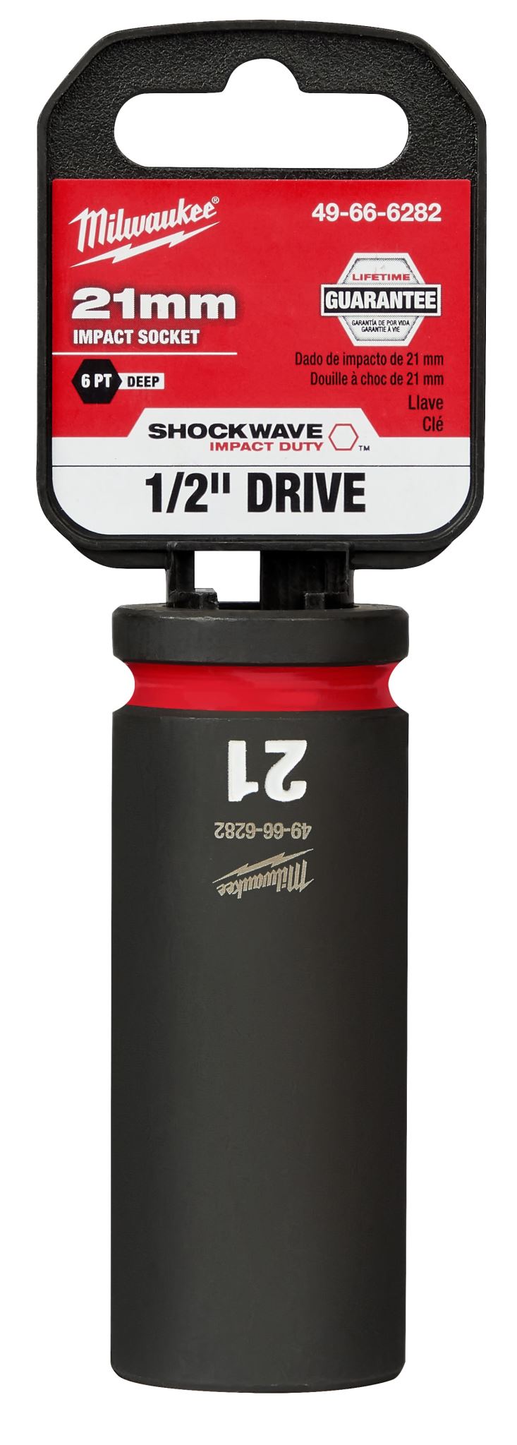 Milwaukee Shockwave Deep Impact Duty Socket 1/2"Dr 21mm