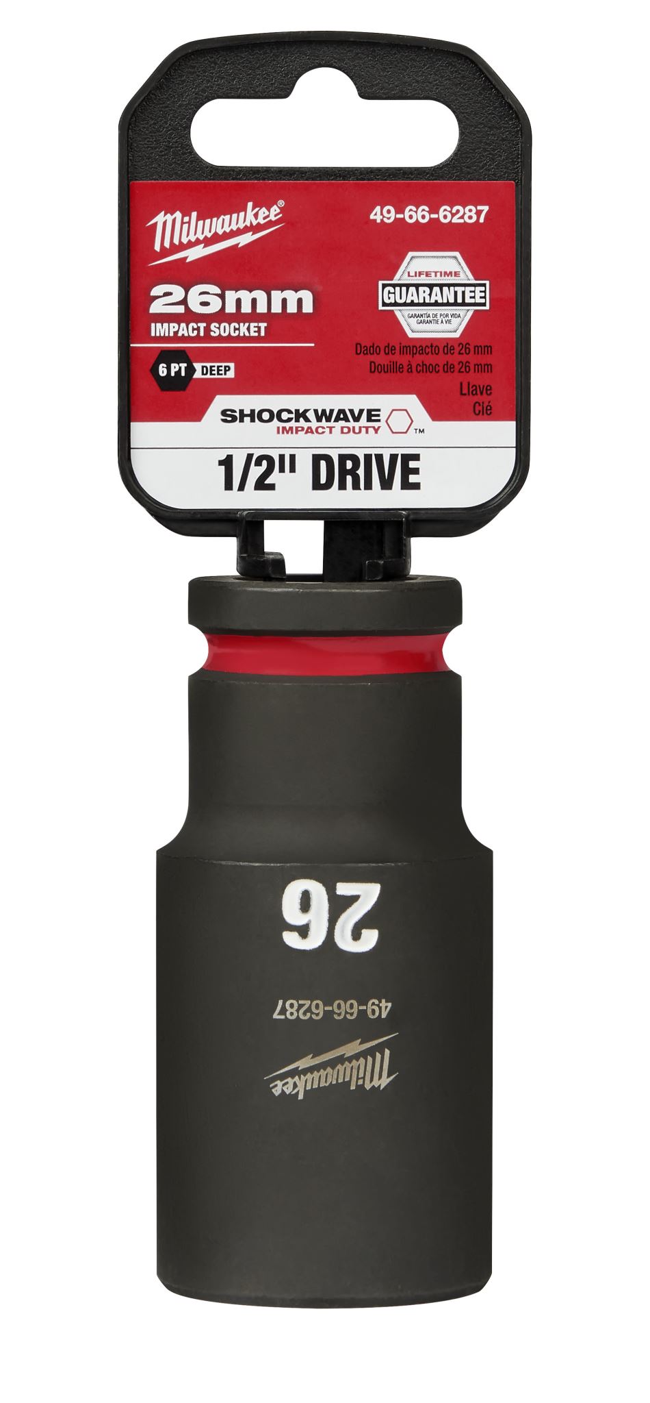 Milwaukee Shockwave Deep Impact Duty Socket 1/2"Dr 26mm