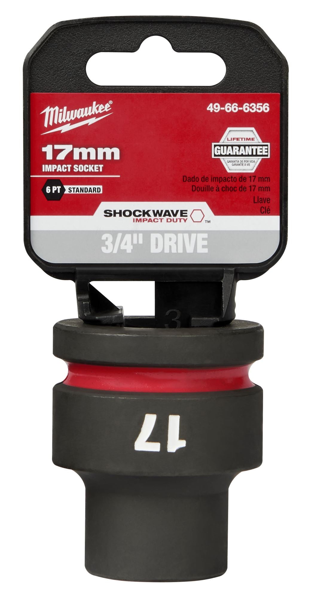 Milwaukee Shockwave Impact Duty Socket 3/4" Drive 17mm