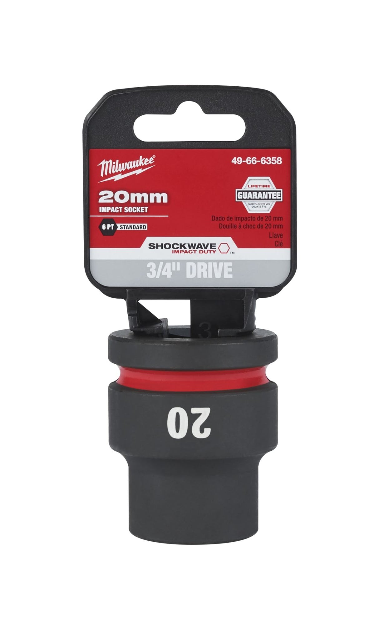 Milwaukee Shockwave Impact Duty Socket 3/4" Drive 20mm