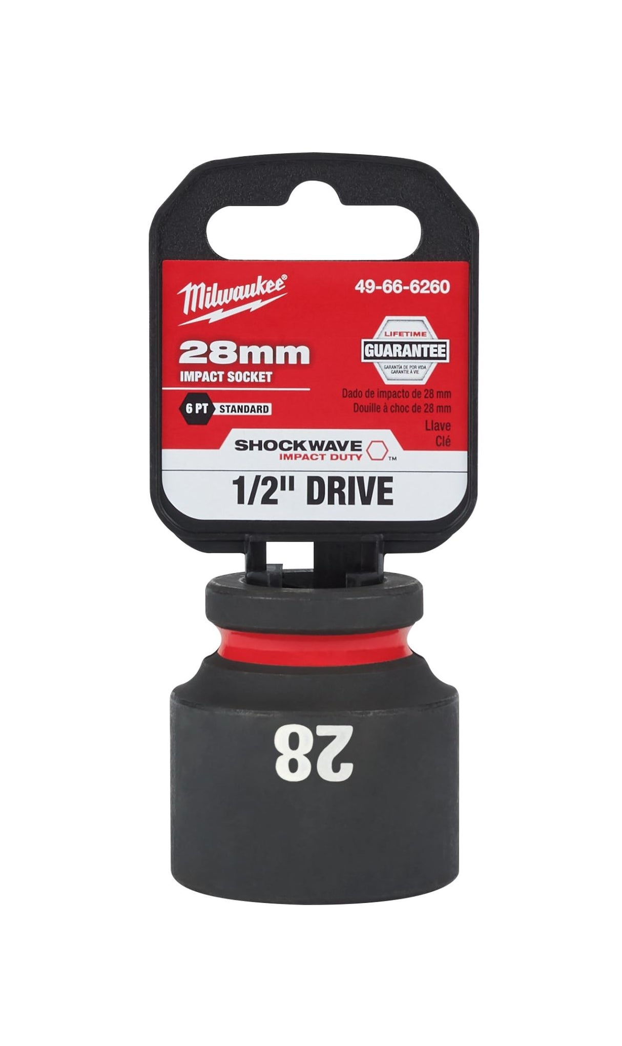 Milwaukee Shockwave Impact Duty Socket 1/2" Drive 28mm