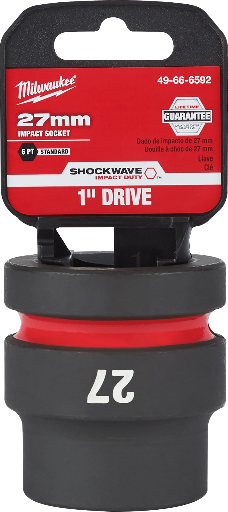 Milwaukee Shockwave Impact Duty Socket 1" Drive 27mm
