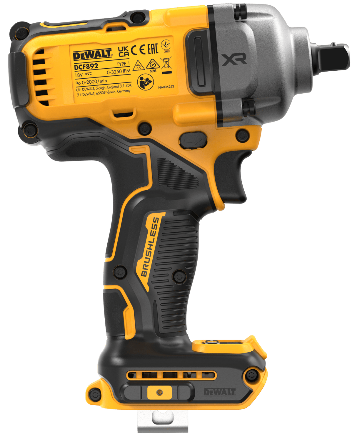 DeWALT 18V XR Brushless Cordless Impact Wrench 1/2" with Detent Pin (Skin Only)