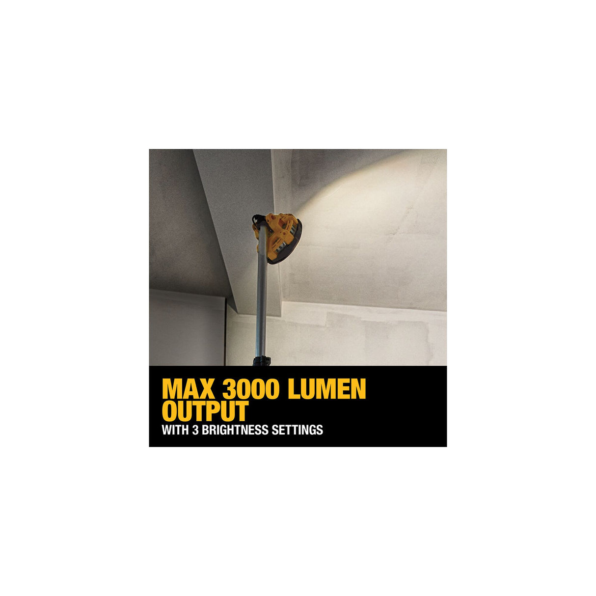 DEWALT 18V/54V XR Cordless LED Tripod Light 1000-3000 lm