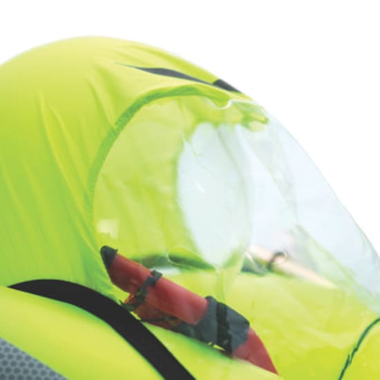 Deckvest SOLAS Sprayhood 275N for lifejackets, enhancing safety by preventing spray inhalation and ensuring comfort while sailing.