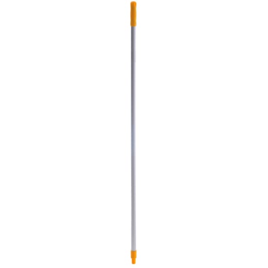 Durable 150cm yellow aluminum mop handle with ergonomic grip, color-coded for hygiene and compatible with Filta mop heads.