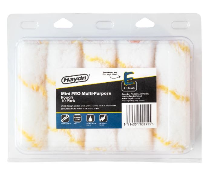 HAYDN Mini All Purpose Rough Roller Sleeve 110mm 10 (Pack)