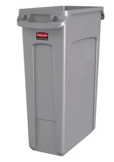 Rubbermaid Slim Jim Bin with Venting Channels 60L (Each)