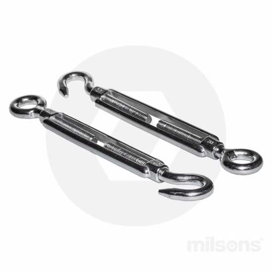 Turnbuckle Stainless Steel Hook/Eye 8mm-8mm (Each)