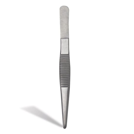 Nickel-plated dressing splinter forceps designed for precise splinter removal and wound care in medical and home settings.