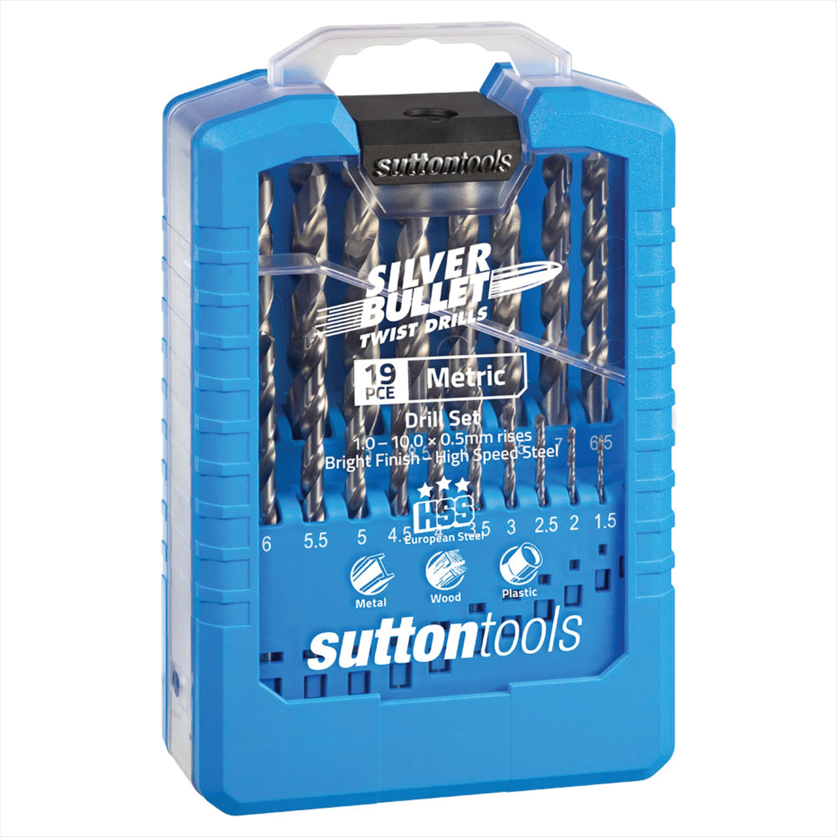 Sutton Drill Bit Set HSS 1.0 - 10.0mm 19 Piece (Each)