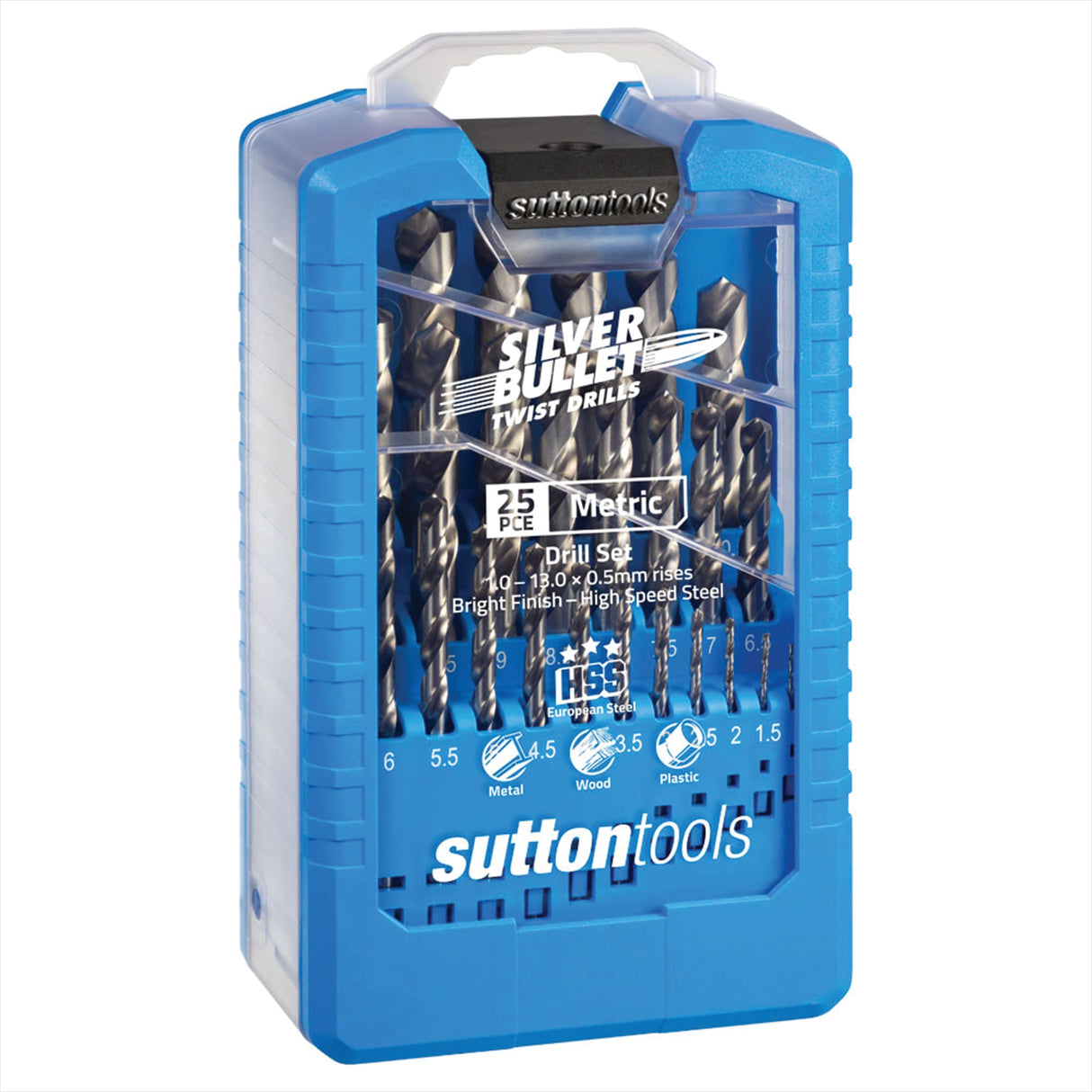 Sutton Drill Bit Set HSS Silver Bullet 1.0 - 13.0mm 25 Piece (Set)