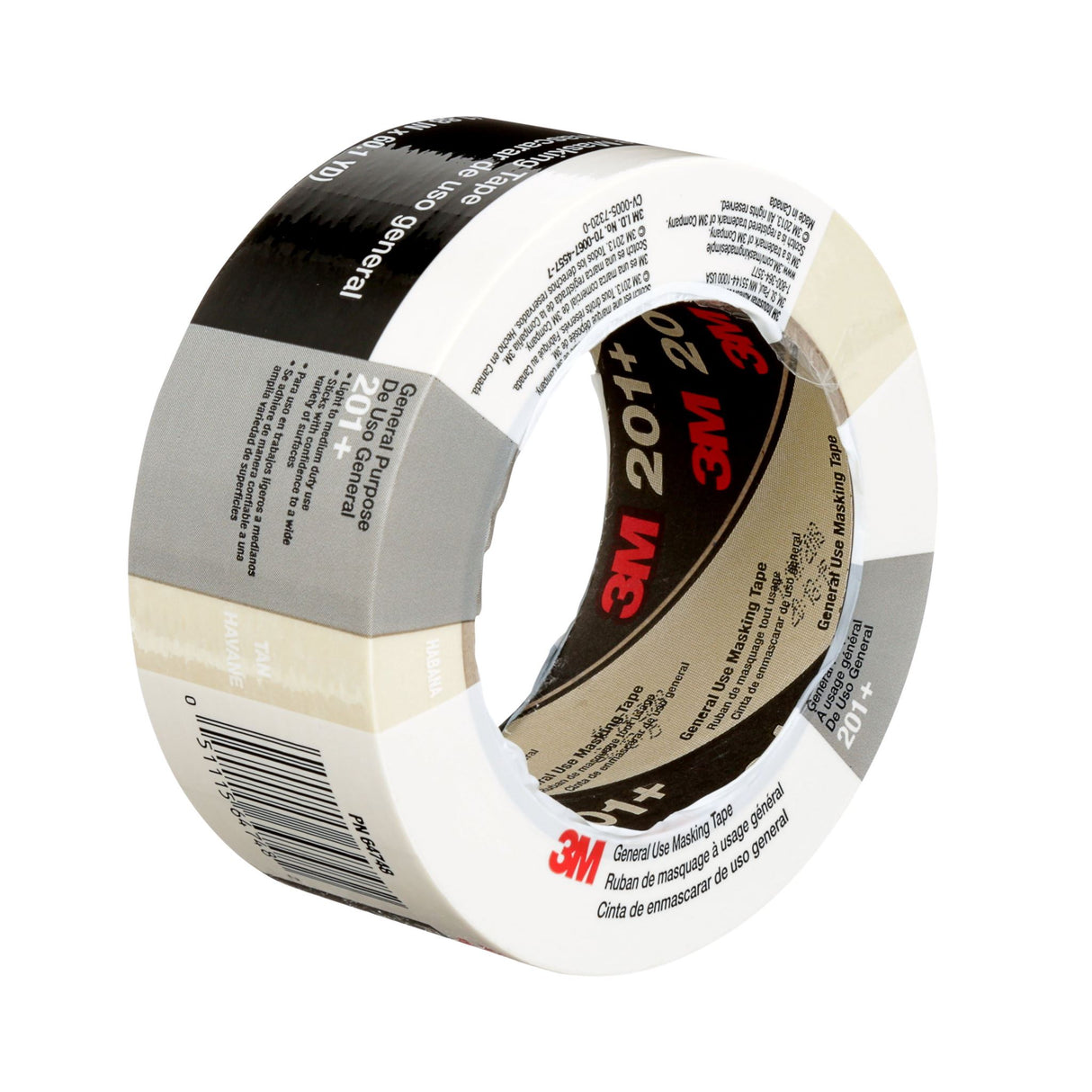 3M 201+ General Use Masking Tape 24mm x 55m 1 (Roll)