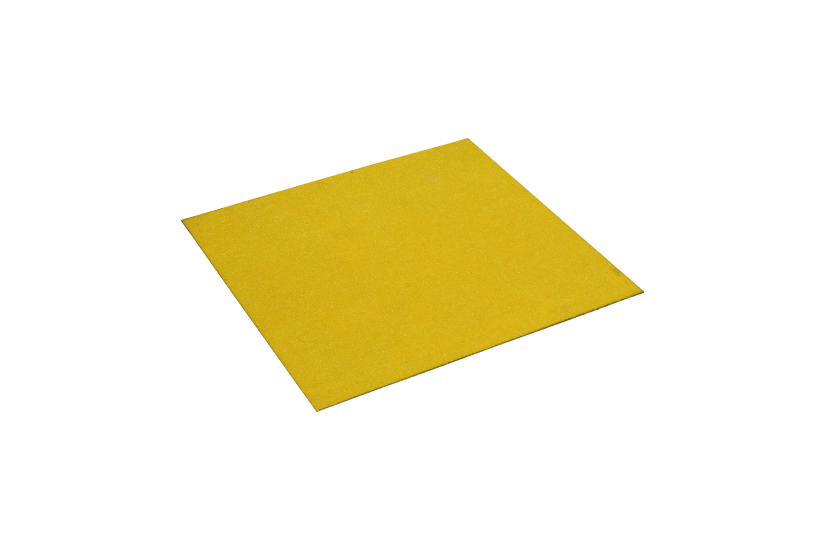 Yellow fibreglass floor grit panel, 600 x 600mm, features a non-slip surface for ladders, ramps, and walkways.
