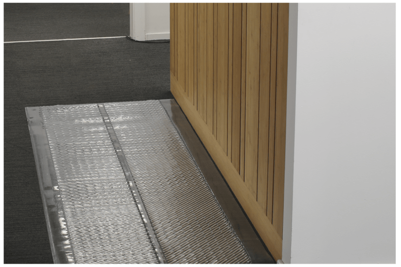 Transparent heavy-duty PVC vinyl carpet protector, 685mm wide, non-slip, ideal for high-traffic areas, customizable lengths.