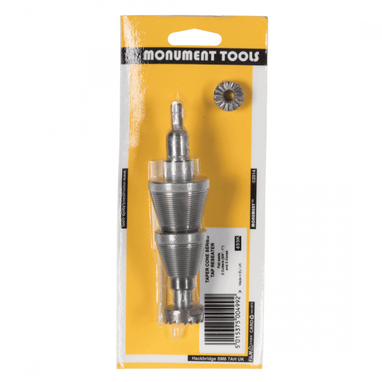 Monument Tap Reseating Tool with durable steel body and ergonomic T-Bar handle for smoothing washer seats on taps.