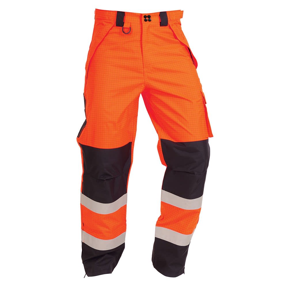 Bison, Anti-static & Fire Retardant Over Trouser - Orange/Black - L