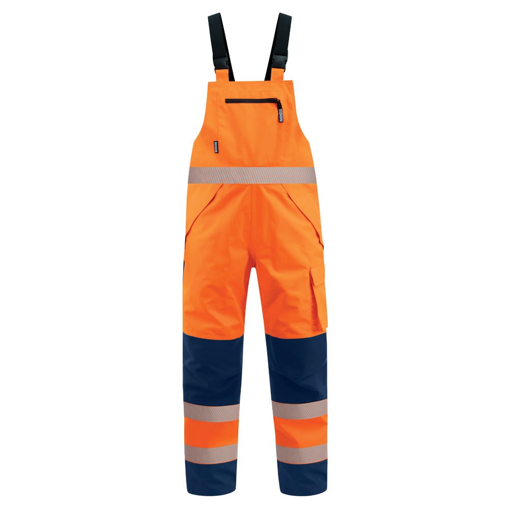 Bison, Extreme Hi Vis Taped Bib Trouser, 12005 - Orange/Navy (Size: L)