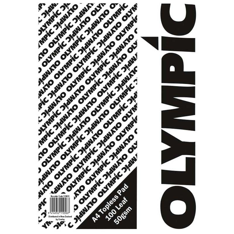 A4 Topless Pad 100 Leaf - Olympic
