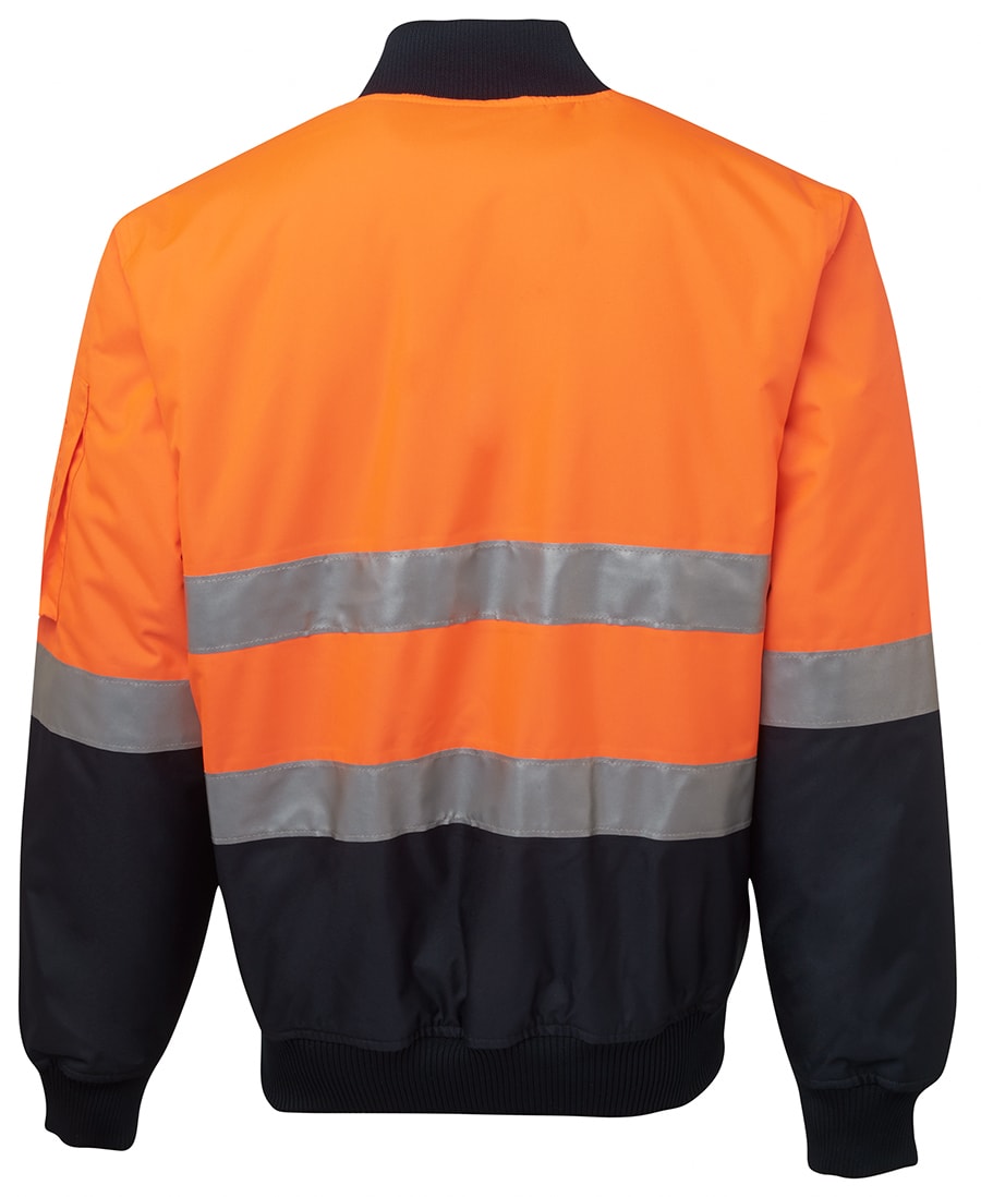 JB's Wear, Hi Vis Flying Jacket, 6DNFJ - Orange/Navy - XS