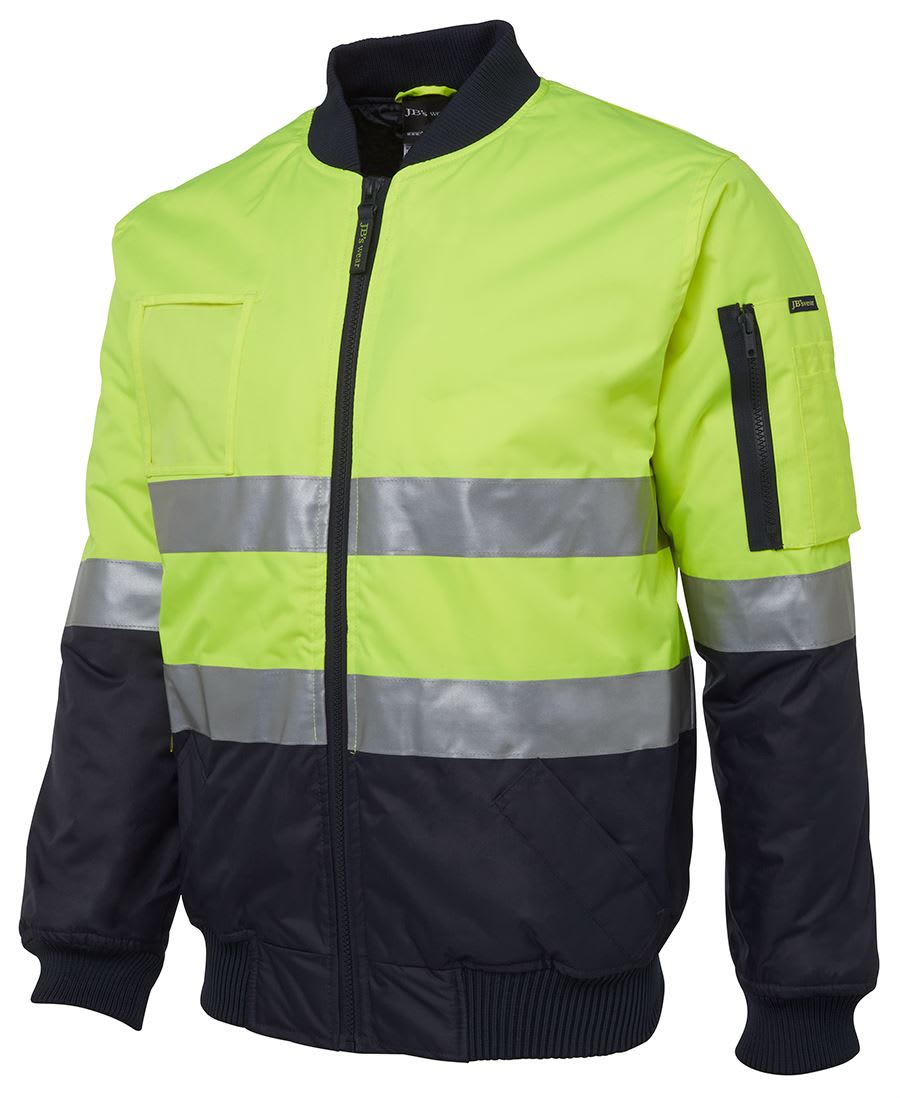 JB's Wear, Hi Vis Flying Jacket, 6DNFJ - Orange/Navy - XS