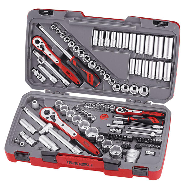 Teng 111pc 1/4in-3/8in-1/2in Dr. MM/AF Socket Set 111 Piece Set