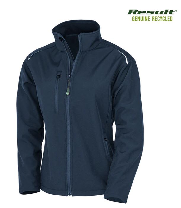 Women's Recycled 3-Layer Softshell Jacket, R900F - Navy (Size: L2X)