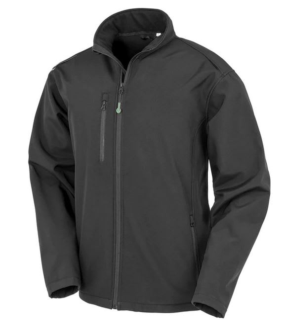 Recycled 3-Layer Softshell Jacket, R900M - Black (Size: 2XL)