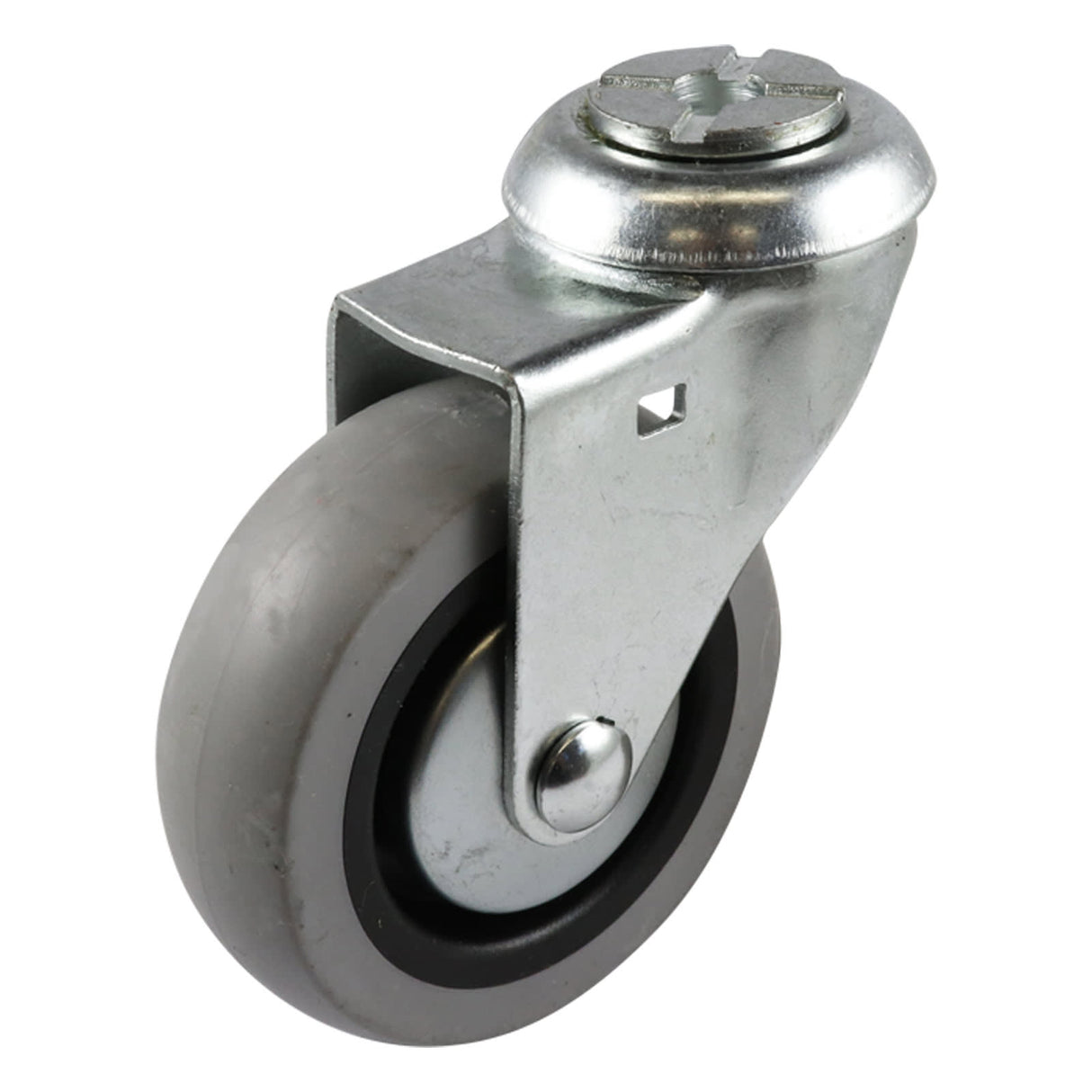Easyroll 50mm Grey Rubber Bolt Hole G1 Castor Grey Rubber 40kg (Each)