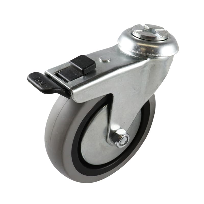 Easyroll 75mm Grey Rubber Bolt Hole G1 Castor Grey Rubber 55kg (Each)