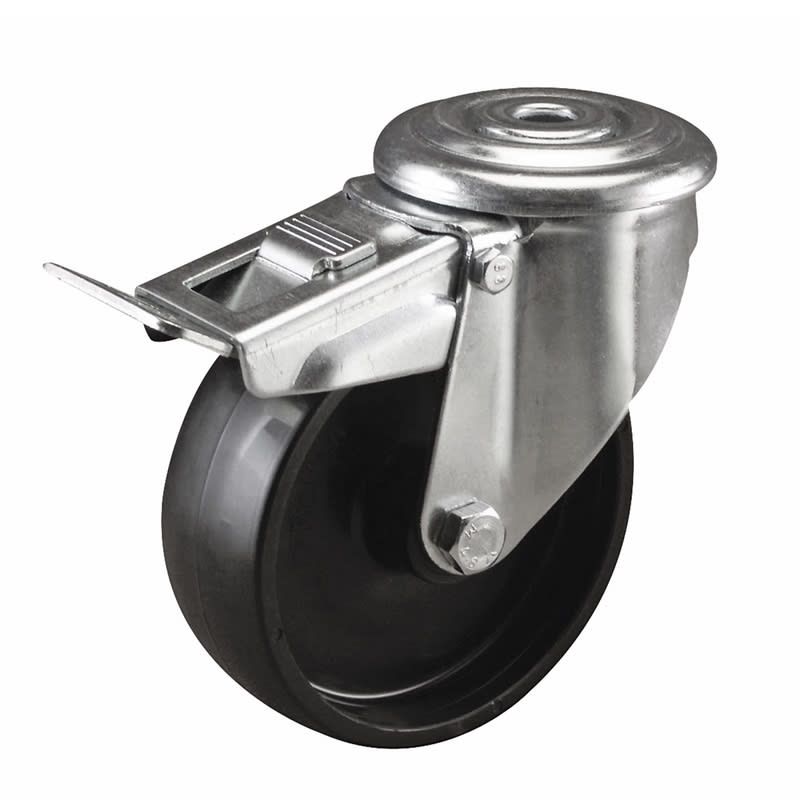 Easyroll 80mm Swivel Brake Bolt Hole I4 Castor Polypropylene 80kg (Each)