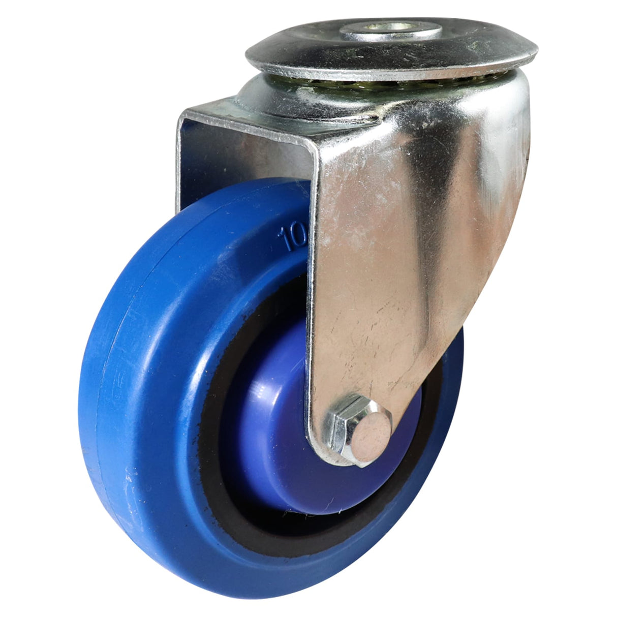 Easyroll 100mm Swivel Bolt Hole I6 Castor Elastic Rubber 140kg (Each)