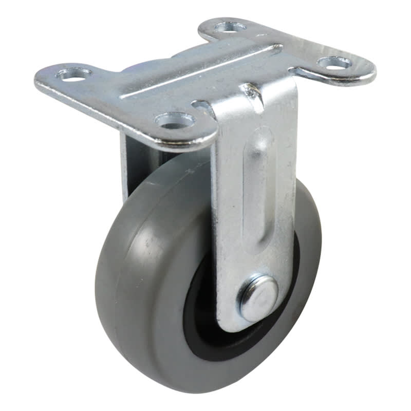 Easyroll 75mm Fixed Plate Mount G1 Castor Grey Rubber 55kg (Each)