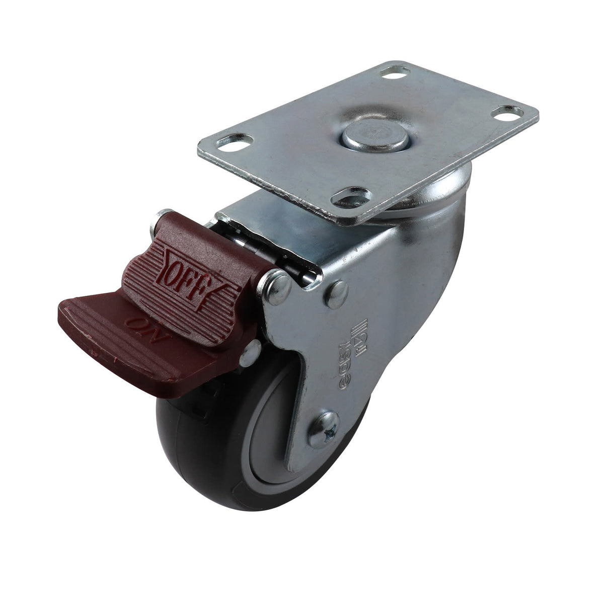 Easyroll 75mm Swivel Brake Plate Mount G6 Castor Urethane 90kg (Each)