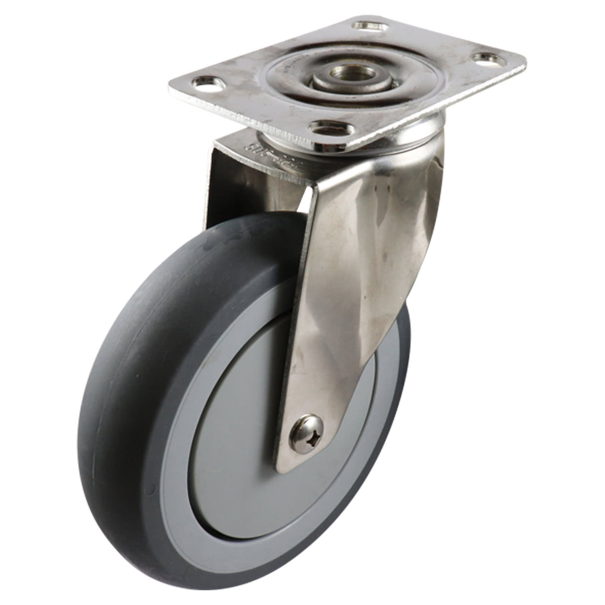 Easyroll 125mm Swivel Plate Mount G7 Castor Grey Rubber 100kg (Each)