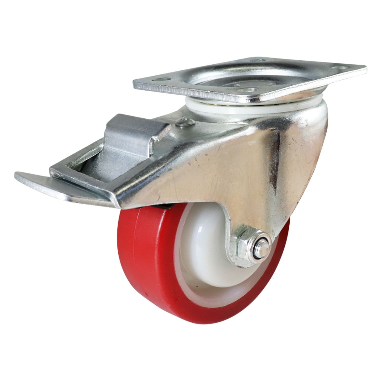 Easyroll 100mm Swivel Brake Plate Mount I3 Castor Urethane 230kg (Each)