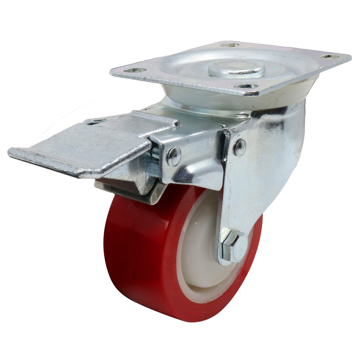 Easyroll 80mm Swivel Brake Plate Mount I3 Castor Urethane 150kg (Each)