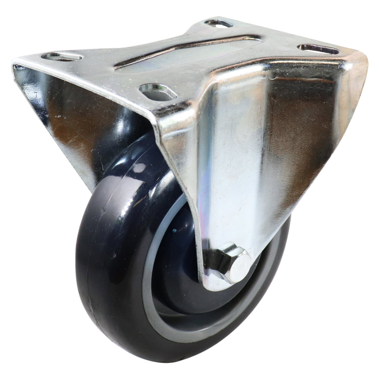 Easyroll 100mm Fixed Plate Mount I4 Castor Urethane 100kg (Each)