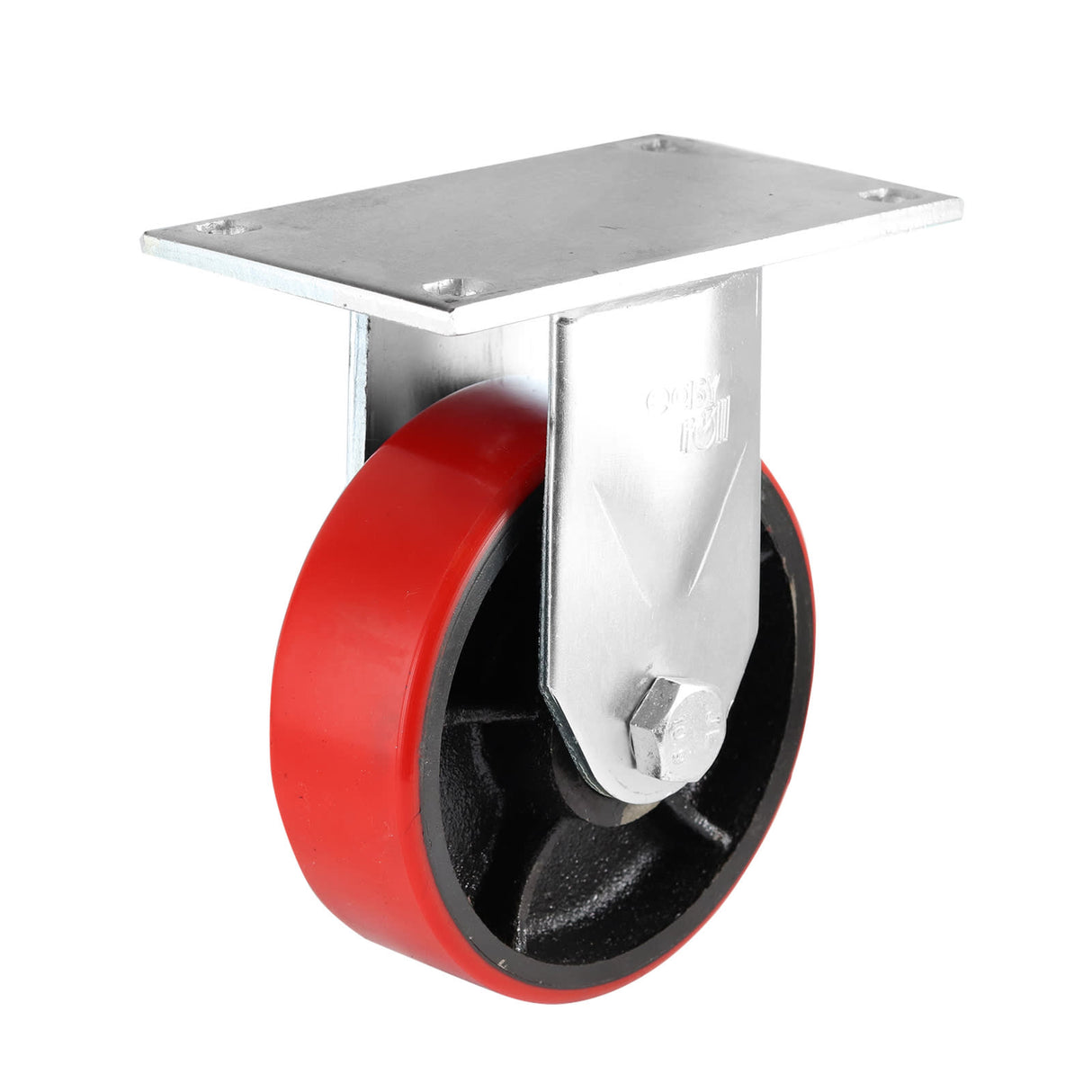 Easyroll 150mm Fixed Plate Mount J7 Castor Urethane Cast Iron 600kg (Each)