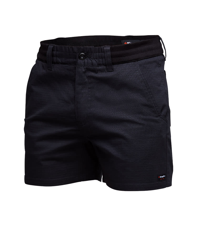 KingGee, Comfort Waist Short Short, K17012 - Black (Size: 102)